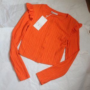 NWT Ruffled Cardigan.